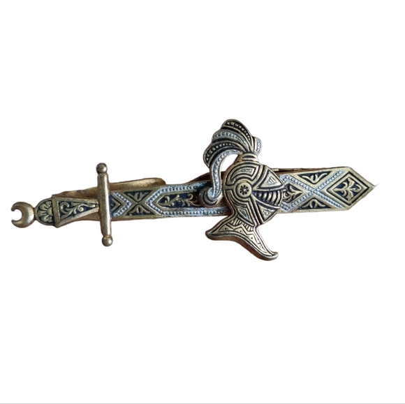 Vintage Other - Vintage Spanish Damascene Knight tie bar/clip